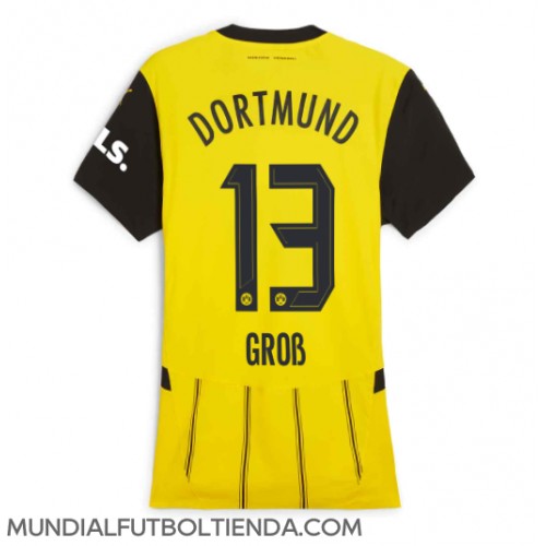 Camiseta Borussia Dortmund Pascal Gross #13 Primera Equipación Replica 2024-25 para mujer mangas cortas